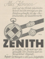 ZENITH Orologi - Pubblicità D'epoca - 1929 Old Advertising - Advertising
