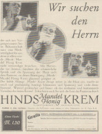 HINDS Mandel Honig Krem - Pubblicità D'epoca - 1929 Old Advertising - Advertising