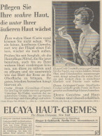 ELCAYA Haut-Cremes - Pubblicità D'epoca - 1929 Old Advertising - Advertising