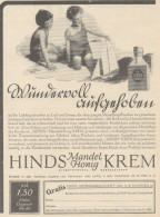 HINDS Mandel Honig Krem - Pubblicità D'epoca - 1929 Old Advertising - Werbung