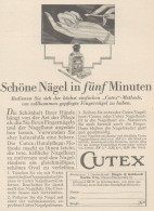 CUTEX - Junger & Gebhardt - Pubblicità D'epoca - 1929 Old Advertising - Werbung