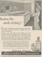 Kolnisch Wasser LAVENDEL-ORANGEN - Pubblicità D'epoca - 1929 Old Advert - Werbung