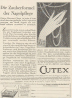 CUTEX - Junger & Gebhardt - Pubblicità D'epoca - 1929 Old Advertising - Werbung