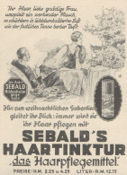 SEBALD'S Haartinktur - Pubblicità D'epoca - 1929 Old Advertising - Advertising