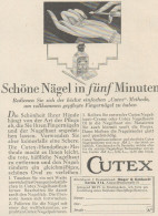 CUTEX - Junger & Gebhardt - Pubblicità D'epoca - 1929 Old Advertising - Werbung