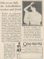 ODO-RO-NO - Junger & Gebhardt - Pubblicità D'epoca - 1929 Old Advertising - Werbung