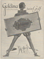 GOLDINA Schokolade - Pubblicità D'epoca - 1929 Old Advertising - Advertising