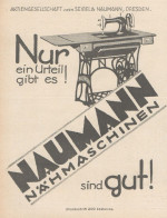 NAUMANN Nähmaschinen - Pubblicità D'epoca - 1927 Old Advertising - Advertising