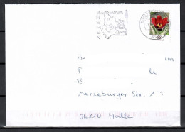MiNr. 2971; Blumen: Rotblühende Kuhschelle, Auf Portoger. Brief Von BZ 27 Nach Halle/Saale; B-1041 - Covers & Documents