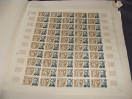 N° 1600 En Feuille De 50 Timbres  Entières Neuves - Feuilles Complètes