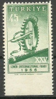 Turkey; 1956 25th Izmir International Fair 5 K. ERROR "Imperf. Edge" - Ongebruikt