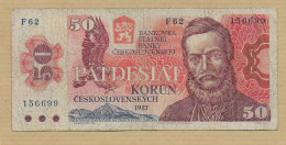 50 KORUN 1987 Circulé - Tchécoslovaquie