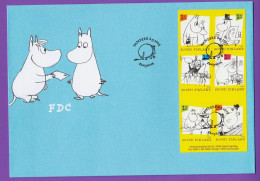 6.5.2009 Finlandia Fumetti Cartoni Animati Striscia Da Blocchetto Su FDC - Used Stamps