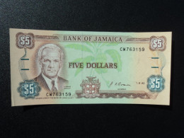 JAMAÏQUE : 5 DOLLARS  1.8.1992     P 70c     SUP+ - Giamaica