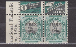 AFRIQUE DU SUD   Y & T PAIRE 77A/B SPRINGBOX JIPEX 1936 NEUFS - Blocks & Kleinbögen