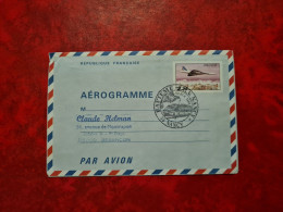 AEROGRAMME 1982 CONCORDE NANCY BAPTEME TGV - Aerogramas
