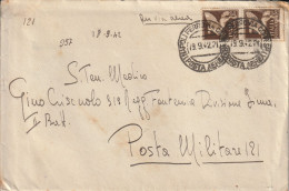Italy. A208. Napoli. 1942. Lettera Per POSTA MILITARE 121, Per Via Aerea. Guller NAPOLI FERROVIA CORRISP. (POSTA AEREA) - 1939-45