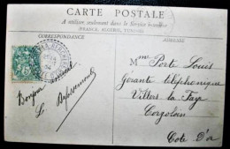 Cachet Perlé Facteur Boitier "Thoisy La Berchere Cote D'Or 1904" BLANC Frappe SUPERBE - Paiement Par MANGOPAY Seulement - Cachets Manuels