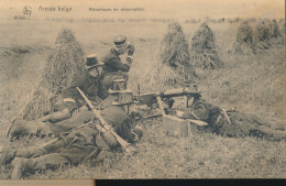 ARMEE BELGE. ==. MITRAILLEURS EN OBSERVATION    2 SCANS - Other & Unclassified