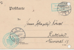 Deutsches Reich Dienstkarte Goha Nach Rudolstadt 1908 - Officials