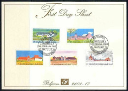 Belgium 2001, Architecture, Typical Manors, First Day Sheet - Other & Unclassified