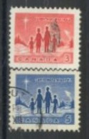 CANADA - 1964, CHRISTMAS STAMPS COMPLETE SET OF 2, USED. - Used Stamps