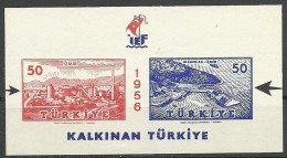 Turkey; 1956 25th Izmir International Fair "Miscut ERROR" - Ungebraucht