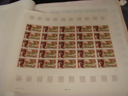 N° 1608 En Feuille De 25 Timbres  Entières Neuves - Hojas Completas