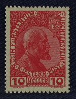 Liechtenstein  2 Y **  Johann 10 H. Normales Papier, Postfrisch, KW 350,- € - Nuovi