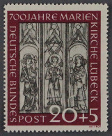 Bund  140 I **  Marienkirche 20 Pfg. Mit Sprung Im Fresko Postfrisch, KW 650,- € - Nuovi