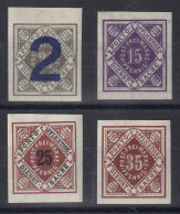 1918,  WÜRTTEMBERG 130-32 U ** UNGEZÄHNT, 4 Werte Komplett, Postfrisch, 180,-€ - Neufs
