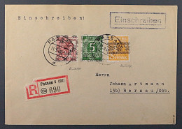BIZONE IV/II, Ziffer 5 Pfg Netzaufdruck Auf R-Brief, Fotoattest, SELTEN, 500,-€+ - Covers & Documents