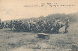 ARMEE BELGE. ==   MANOEUVRE AU CANON 155 MM   2 SCANS - Other & Unclassified