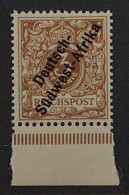 1898, DEUTSCH-SÜDWESTAFRIKA 1 F ** 3 Pfg. Hellocker, Postfrisch, Geprüft 900,-€ - Deutsch-Südwestafrika