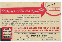 CPA 38 Saint Marcellin Rare Carte Publicitaire Station Service Avenue De Provence Vinay St Vérand Roybon Chatte La Sône - Saint-Marcellin