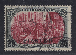 Dt. Post Türkei 23 I/IV, Reichspost 25 Pia. Type IV Gestempelt, Geprüft, 650,- € - Turquie (bureaux)