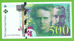 Billet "7" -  500 Francs Pierre Et Marie Curie 1994 NEUF - 500 F 1994-2000 ''Pierre En Marie Curie''