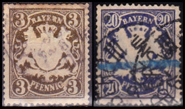 1888 - 1904 - ALEMANIA - BAVIERA - ESCUDO DE ARMAS - YVERT 60 - Gebraucht