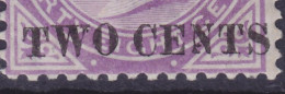 Mauritius 1891 Mi. 74, TWO CENTS/38c. Queen Victoria Overprinted Aufdruck ERROR Variey 'Lower T' In 'TWO'', MH* - Mauricio (...-1967)