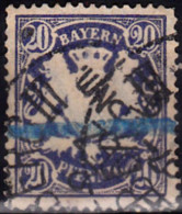 1888 - 1904 - ALEMANIA - BAVIERA - ESCUDO DE ARMAS - YVERT 64 - Gebraucht