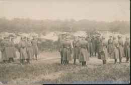 HET JAAR 1930. - BEZOEK KONING ALBERT BIJ OEFENING TE VELDE. FOTOKAART.     2 SCANS - Sonstige & Ohne Zuordnung