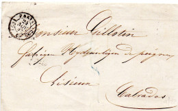 Paris - LSC (24/11/1848) En Port Dû Bureau CS (tàd 1509, Lettres Tournées Vers L'intérieur) - 1801-1848: Voorlopers XIX