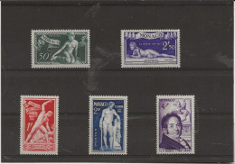 MONACO - SERIE 314 A 318  NEUF  TRES INFIME TRACE DE CHARNIERE - ANNEE 1948 - Unused Stamps