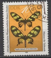 ALLEMAGNE (RDA) N° 2038 O Y&T 1978 250 E Anniversaire Du Musée Des Sciences De Dresde (papillons) - Usados