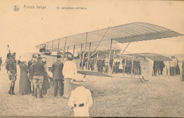 ARMEE BELGE == UN AEROPLANE MILITAIRE  2 SCANS - Matériel