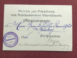 REICHENWEIRER Pour STRASBOURG Carte 1906 - Letter Cards