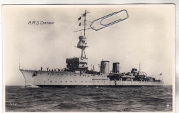 CPA MARINE NAVIRE DE GUERRE CROISEUR LEGER ANGLAIS HMS H.M.S. CENTAUR - Guerra