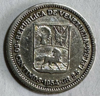 Venezuela 50 Centimos 1954 (Silver) - Venezuela