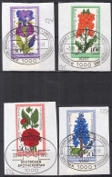 BERLIN  524-527, Gestempelt Auf Briefstück, SoSt., Wohlfahrt: Gartenblumen, 1976 - Used Stamps