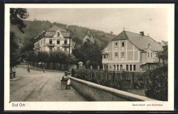 AK Bad Orb, Strassenpartie Mit Bade-Hotel Und Apotheke  - Bad Orb